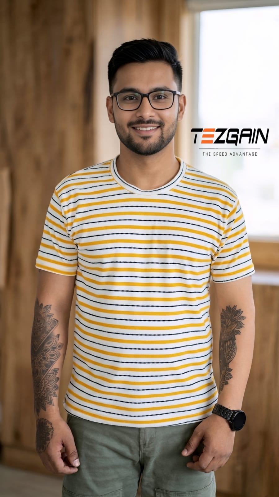 Tezgain round nack tshirt -104