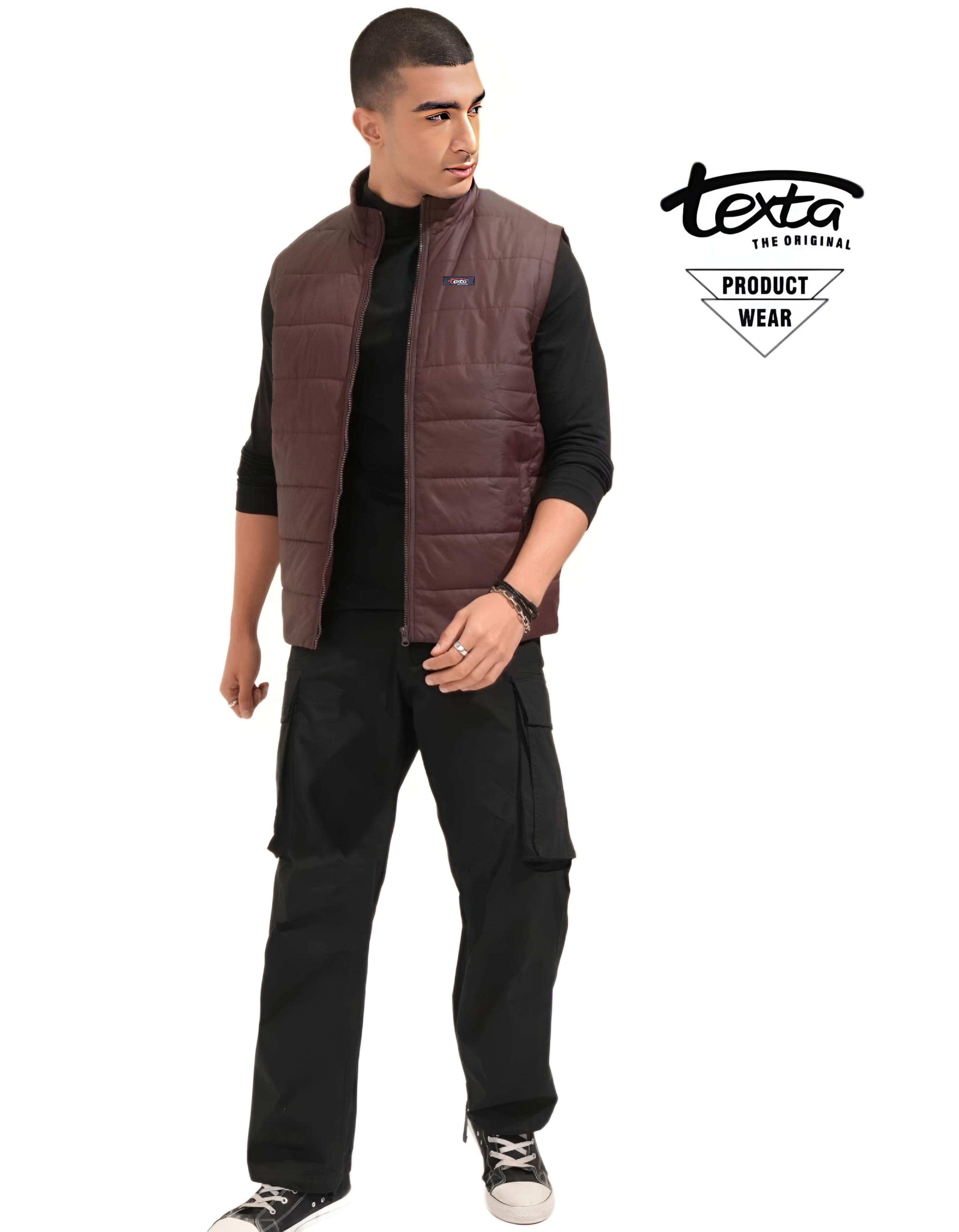 Manns puffer jackets-brown 