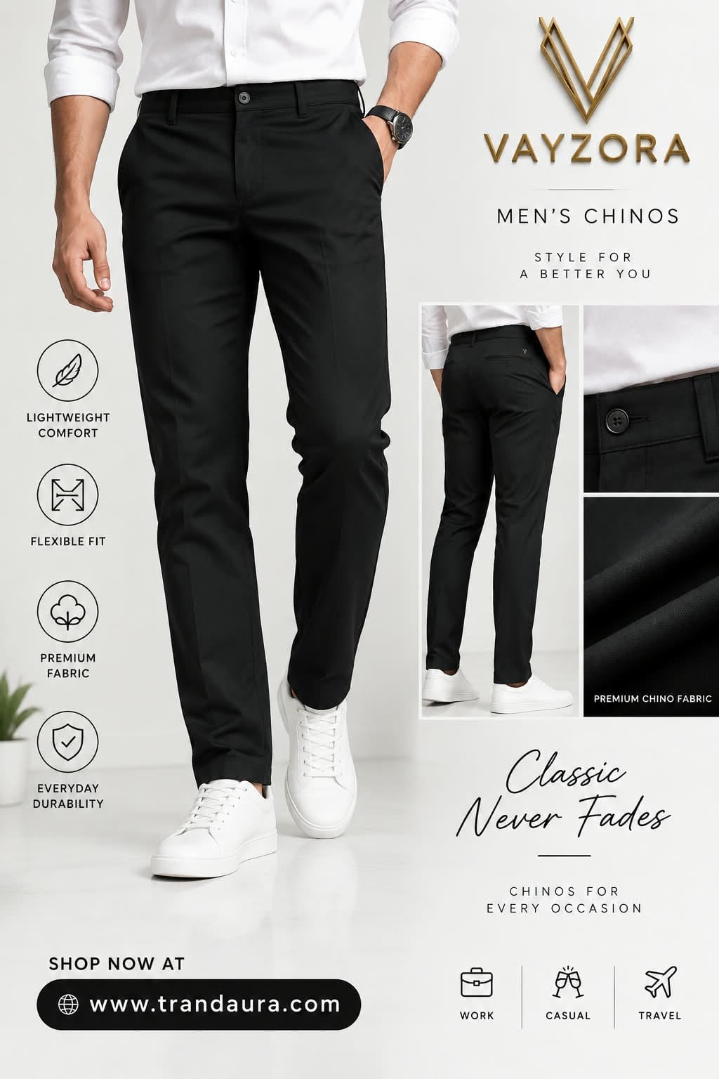Mans chinos -black 