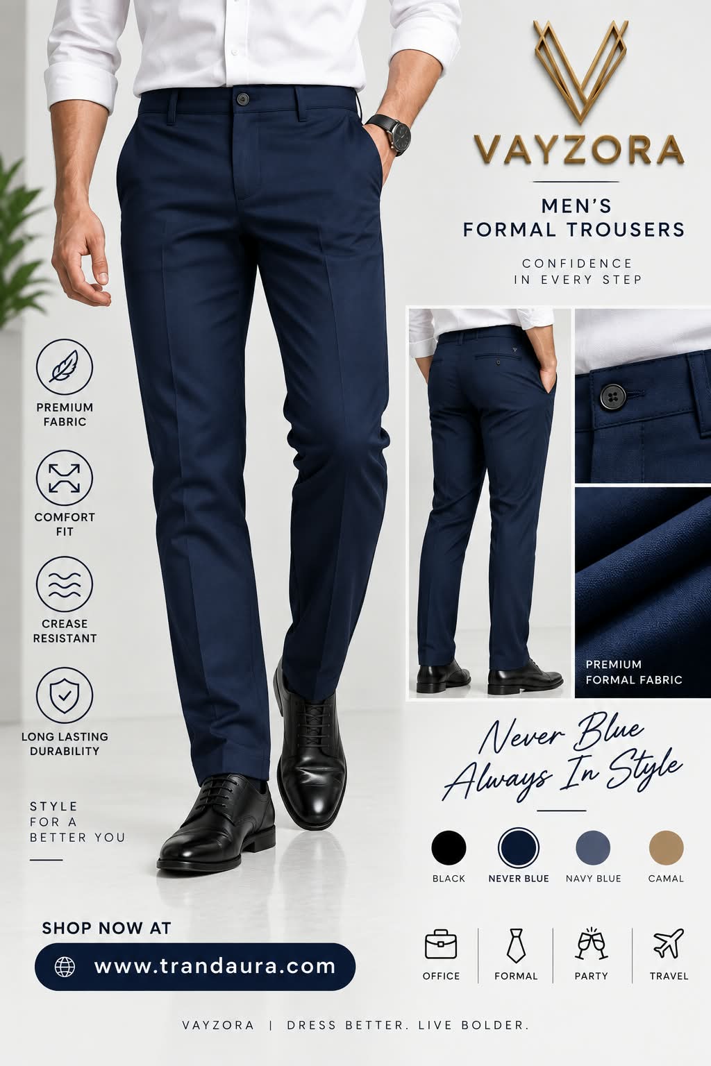 Mans formal trousers-blue
