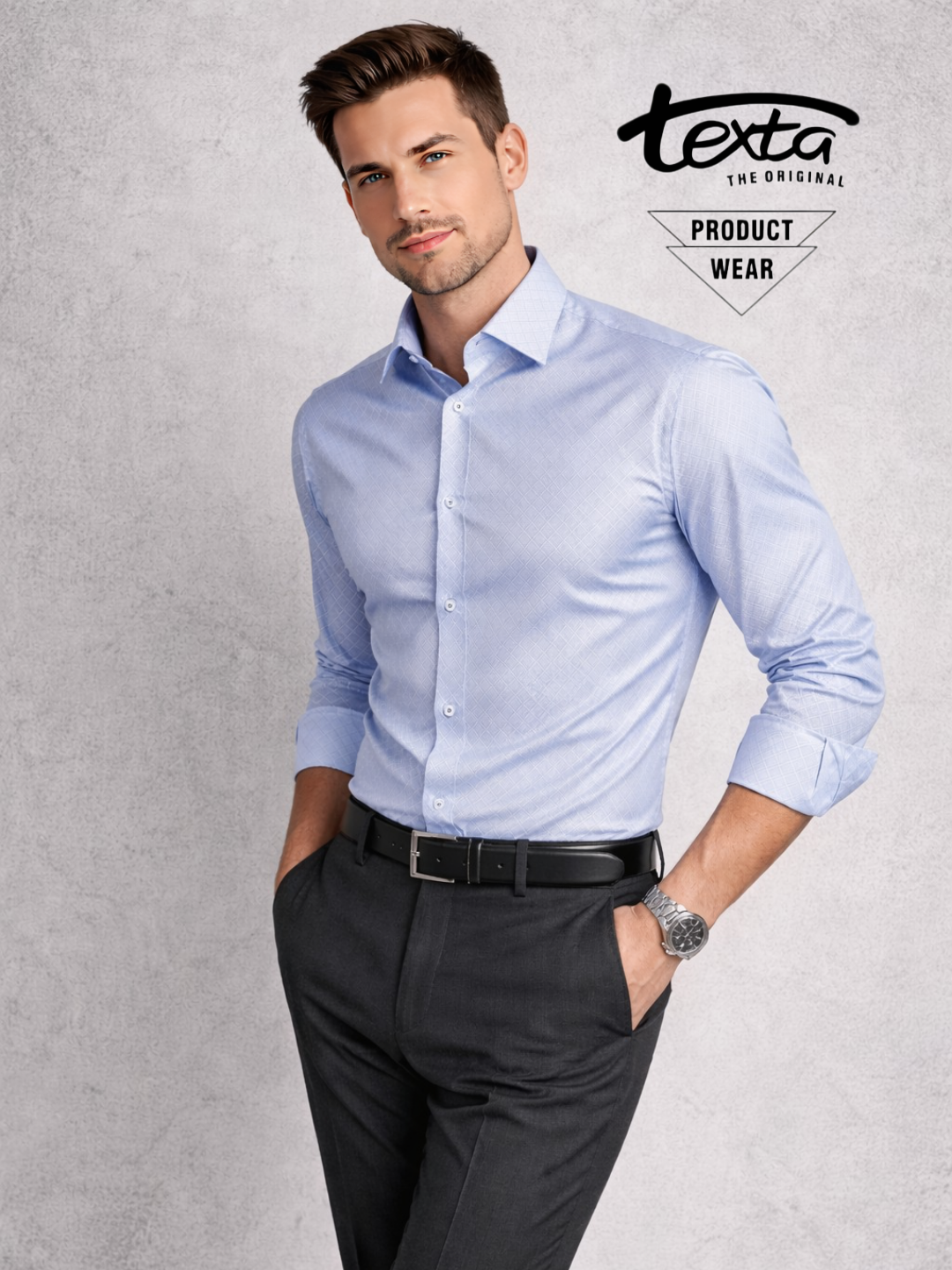Man's casual shirt- sky-blue 